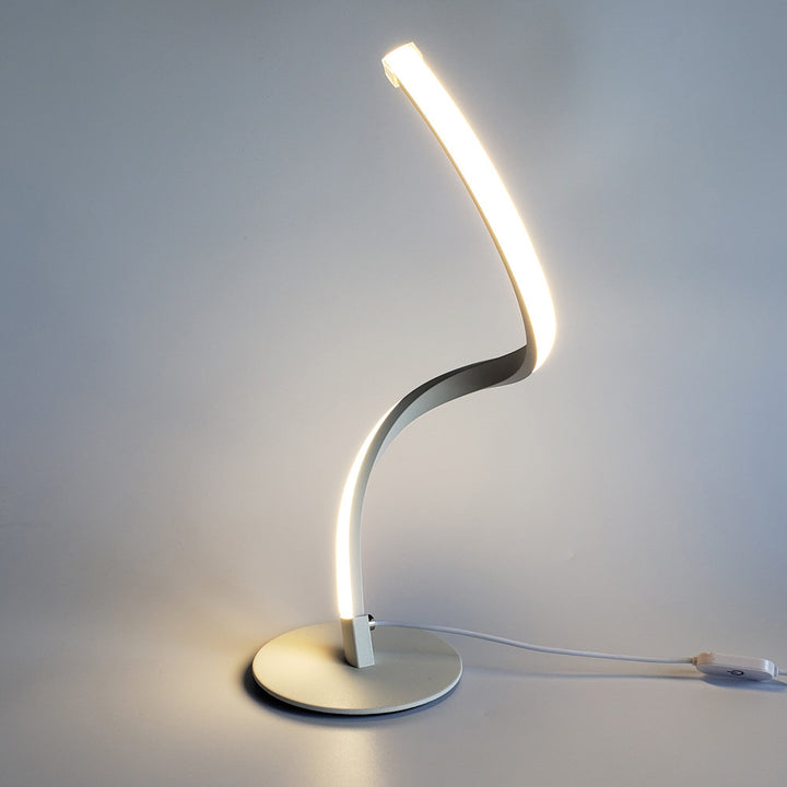 Moderne minimalistische Eisen Aluminium PVC Linie LED Tischlampe für das Studium 