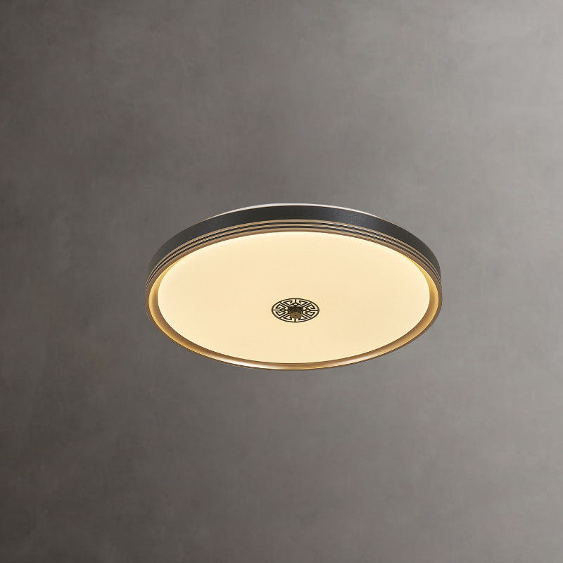 Luz de techo LED de montaje empotrado geométrica cuadrada de acrílico chino tradicional para sala de estar 