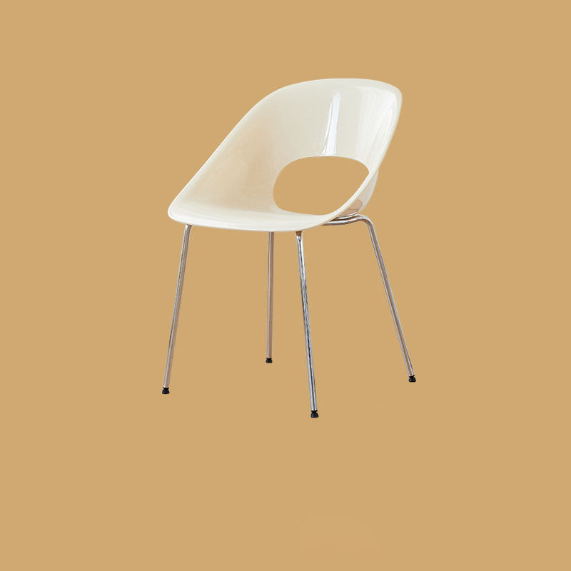 Modern Minimalist Ring Curved Plastic Iron Dining Chair Backrest For Dining Room
