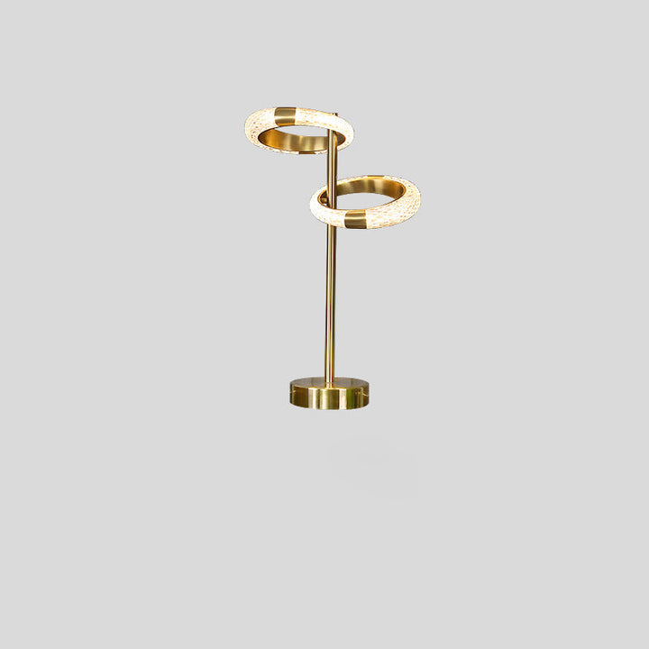 Moderne Luxus Kreis Galvanisierte Eisen LED Tisch Lampe Für Schlafzimmer 