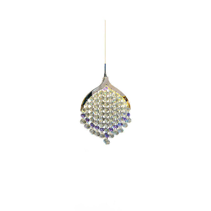 Lustre à LED en cristal en forme de goutte d&