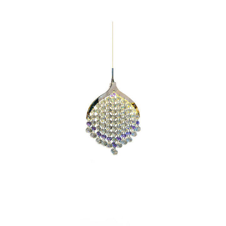 Lustre à LED en cristal en forme de goutte d&