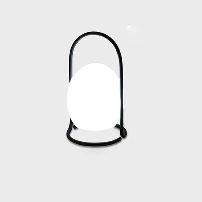 Lampe de table LED suspendue rechargeable en forme de boule, œuf, cube, cylindre en métal nordique contemporain pour chevet 