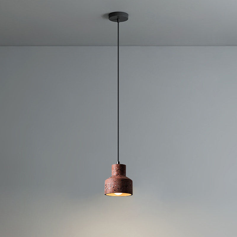 Contemporary Scandinavian Cement Cone Design 1-Light Pendant Light For Living Room