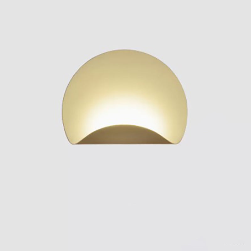 Applique murale LED en fer pliable en demi-cercle scandinave contemporain pour salon 