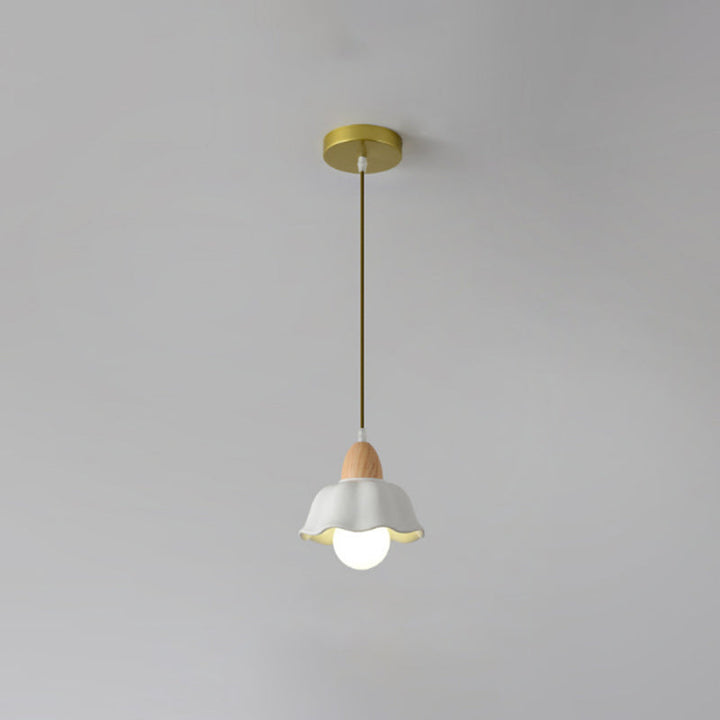 Moderne Art Déco Céramique Fleur Abat-jour 1/3-Lumière Îlot Lustre Pour Salon 