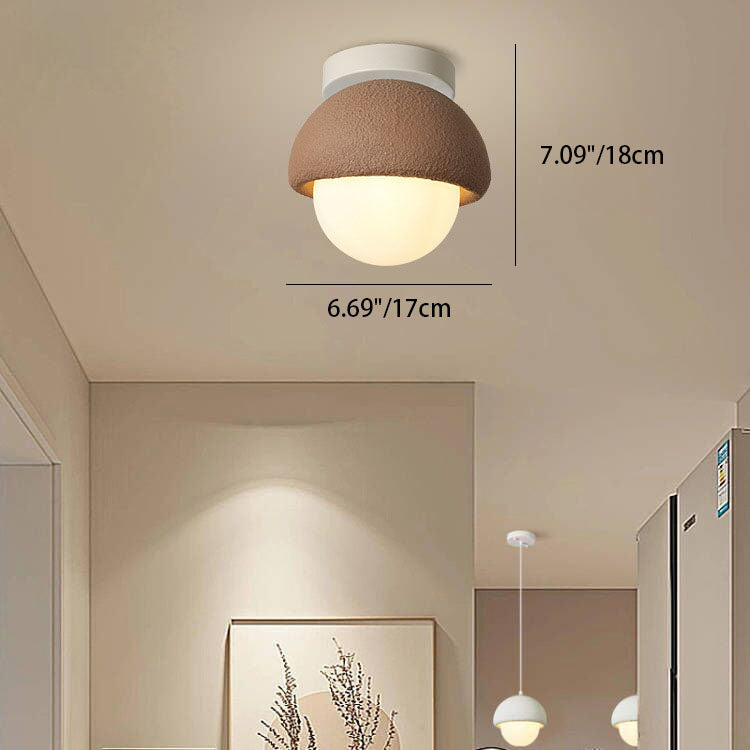 Modern Simplicity Plastic Round 1- Light Flush Mount Ceiling Light For Hallway