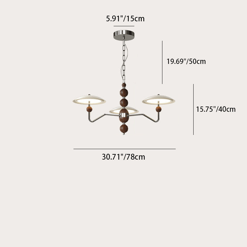 Zeitgenössische Retro Eisen Aluminium Acryl Sternspur Fliegende Untertasse LED Kronleuchter Für Wohnzimmer 