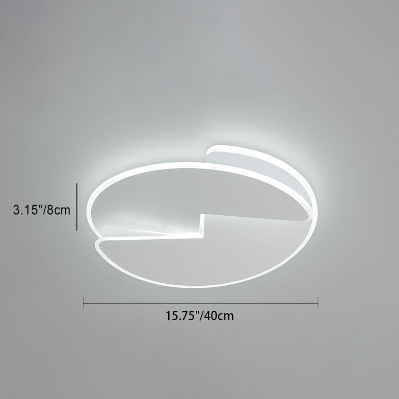 Moderne unbedeutende runde Acryl-Deckenleuchte mit Eisen-Schatten LED für Schlafzimmer 