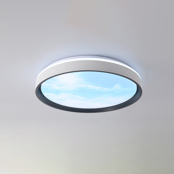 Luz de techo empotrada LED de cielo soleado de hierro acrílico moderno simplicidad redonda cuadrada rectangular para sala de estar 