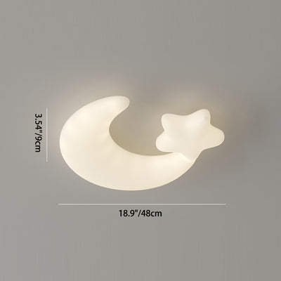 Plafonnier LED en fer PE Lune Étoile Minimaliste Moderne pour Chambre 