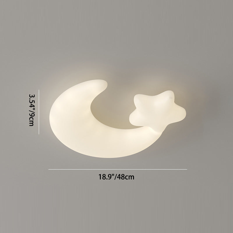 Plafonnier LED en fer PE Lune Étoile Minimaliste Moderne pour Chambre 