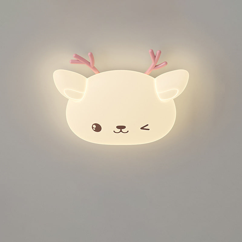 Lumière de Plafond LED Encastrée Moderne Simplicité Enfant Fer PE Cerf Elliptique Pour Chambre 