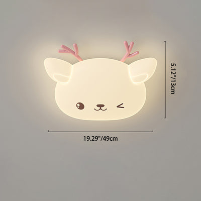 Lumière de Plafond LED Encastrée Moderne Simplicité Enfant Fer PE Cerf Elliptique Pour Chambre 