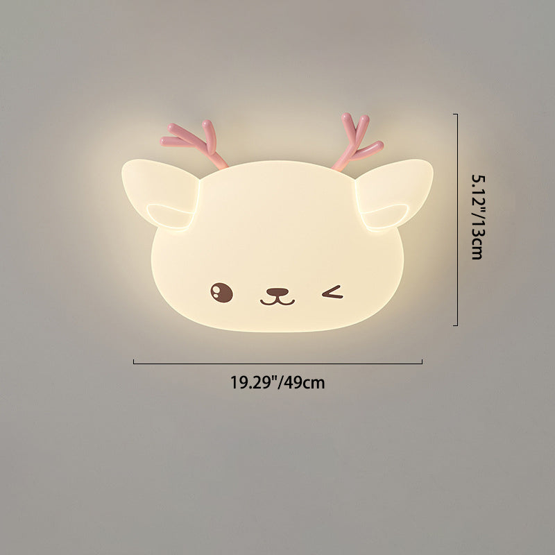 Lumière de Plafond LED Encastrée Moderne Simplicité Enfant Fer PE Cerf Elliptique Pour Chambre 