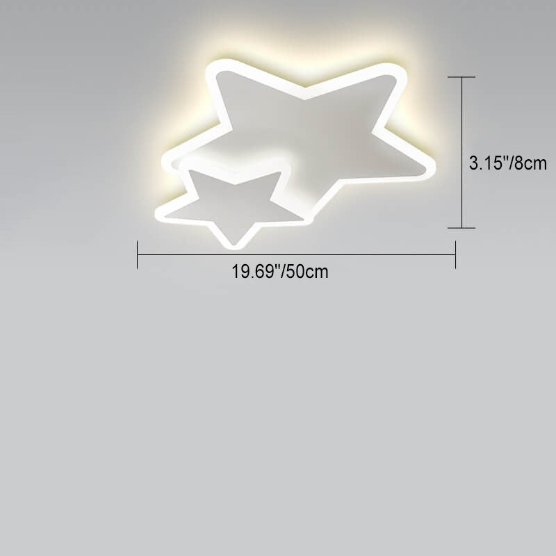 Modern Creative Minimalist Wrought Iron Geometric LED Flush Mount Ceiling Light