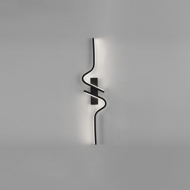 Zeitgenössische kreative Streifen Aluminium Silikongel LED Wandleuchte Lampe für Wohnzimmer 