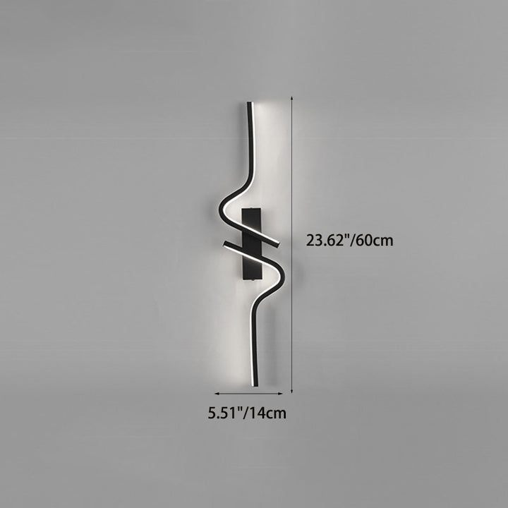 Zeitgenössische kreative Streifen Aluminium Silikongel LED Wandleuchte Lampe für Wohnzimmer 