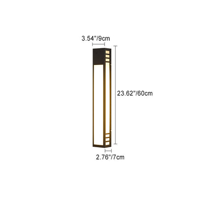 Applique murale étanche à LED en acier inoxydable et acrylique, simplicité contemporaine, pour patio extérieur 