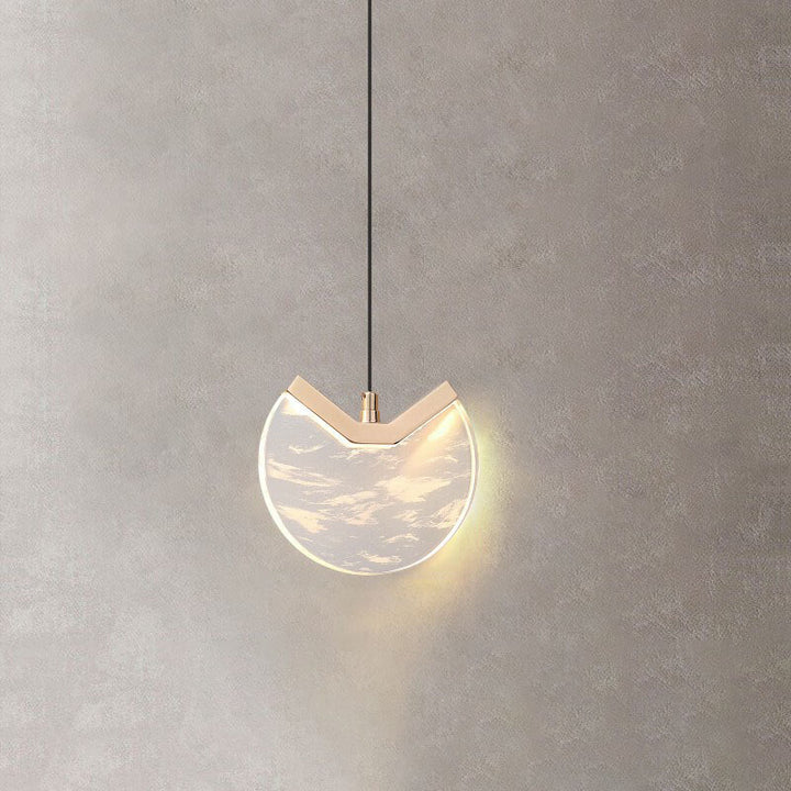 Moderne unbedeutende runde Hardware-Kristall-LED-Pendelleuchte für Schlafzimmer 