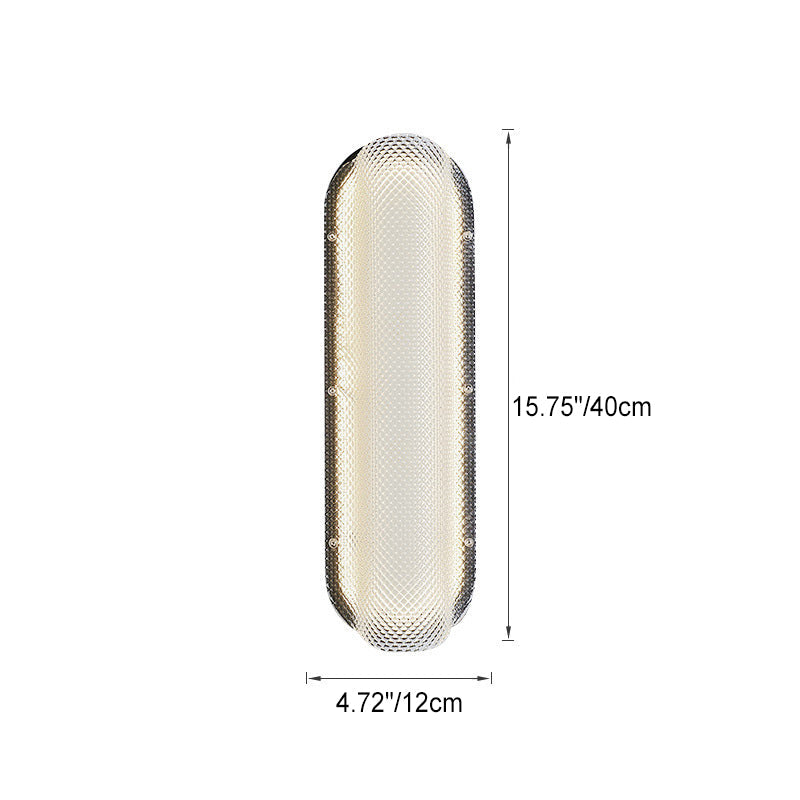 Moderne minimalistische Eisen kariert Muster Acryl Spalte Schatten LED Wandleuchte Lampe für Wohnzimmer 