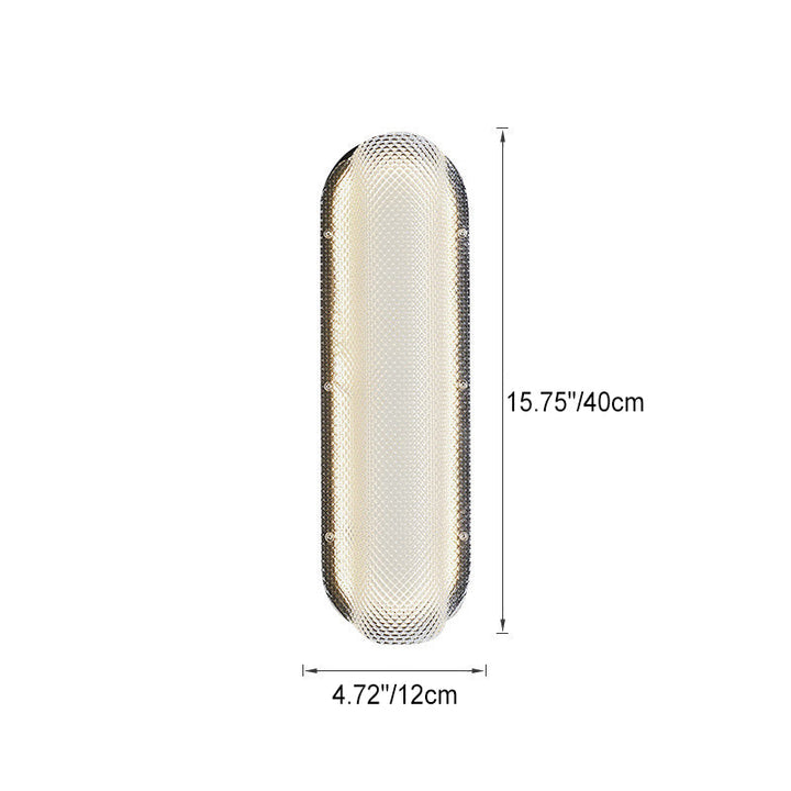 Moderne minimalistische Eisen kariert Muster Acryl Spalte Schatten LED Wandleuchte Lampe für Wohnzimmer 