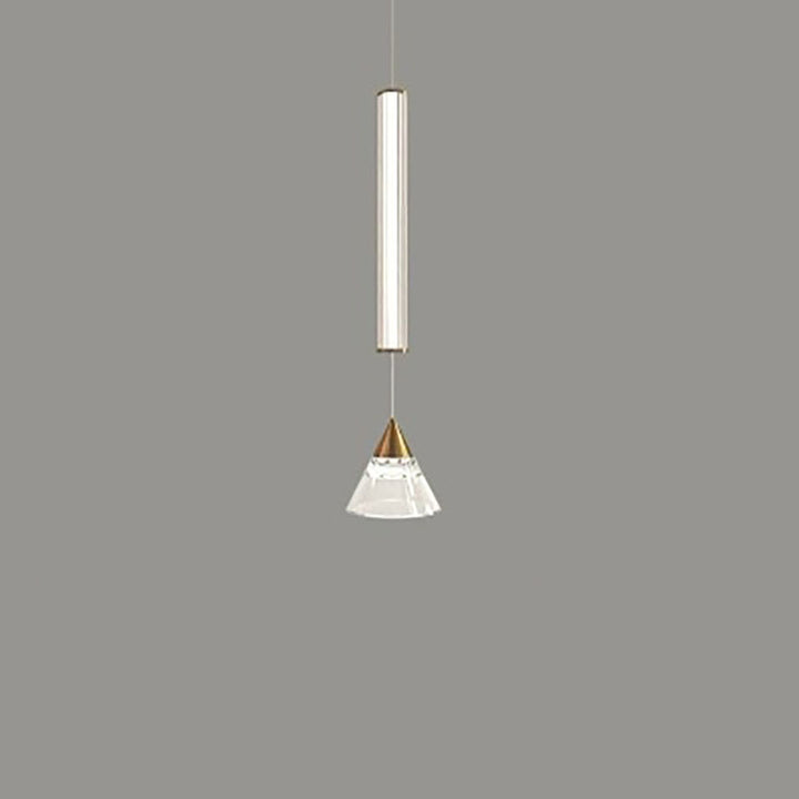 Moderne minimalistische gerade Eisenglas LED Pendelleuchte für Wohnzimmer 
