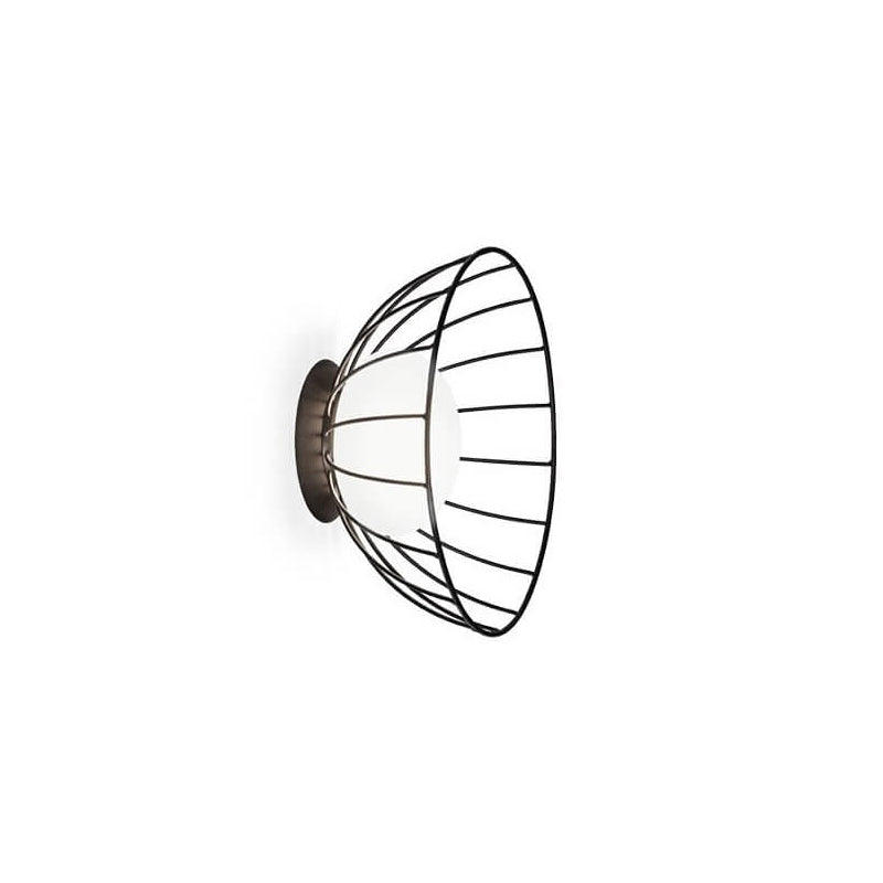 Modern Minimalist Straw Hat Iron 1-Light Wall Sconce Lamp