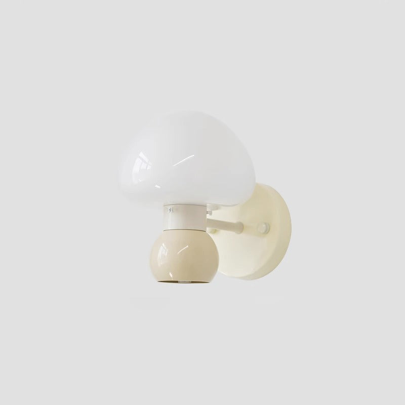 Applique Murale Contemporaine Créative Champignon en Verre et Fer à 1 Lumière Pour Chambre 
