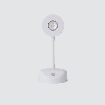 Lampe murale à détection de mouvement LED rechargeable en ABS rond étanche à la simplicité moderne pour patio extérieur 