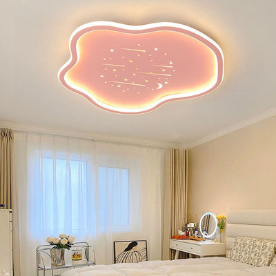 Contemporary Creative Kids Cloudy Iron Silicone LED Flush Mount Ceiling Light For Bedroom