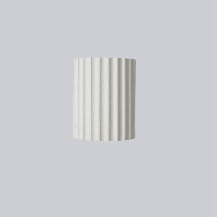 Aplique de pared de resina con rayas verticales en forma de medio cilindro minimalista moderno de 2 luces para sala de estar 
