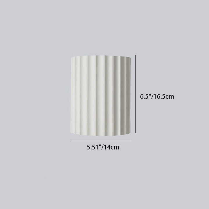 Aplique de pared de resina con rayas verticales en forma de medio cilindro minimalista moderno de 2 luces para sala de estar 