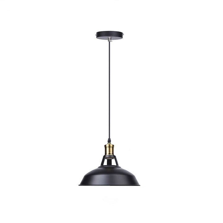 Zeitgenössische industrielle runde Topfdeckel Eisen 1-Licht Pendelleuchte für Wohnzimmer 