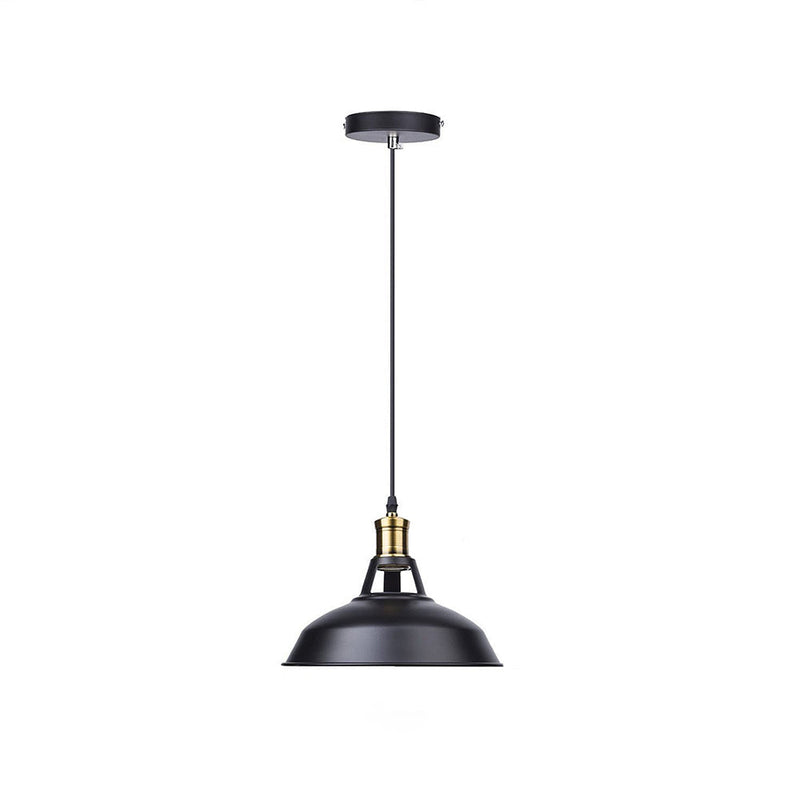 Zeitgenössische industrielle runde Topfdeckel Eisen 1-Licht Pendelleuchte für Wohnzimmer 