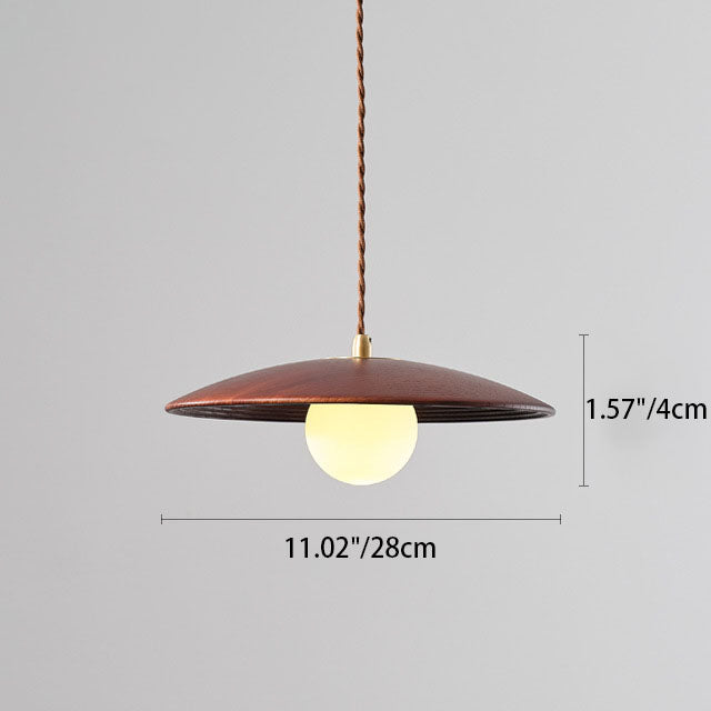 Modern Minimalist Log Long Line Circular 1-Light Pendant Light
