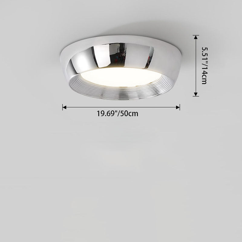 Modern Simplicity Hardware Round LED Flush Mount Ceiling Light For Bedroom