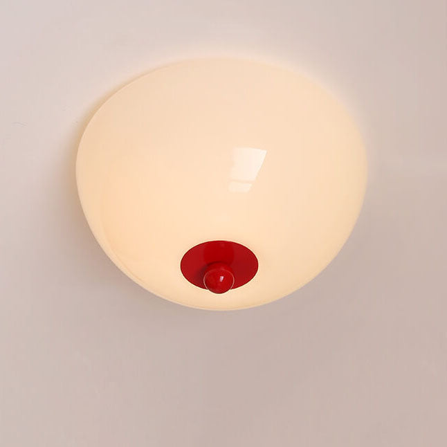 Luz de techo empotrada de 4 luces con pantalla de vidrio redonda de hierro minimalista nórdico 