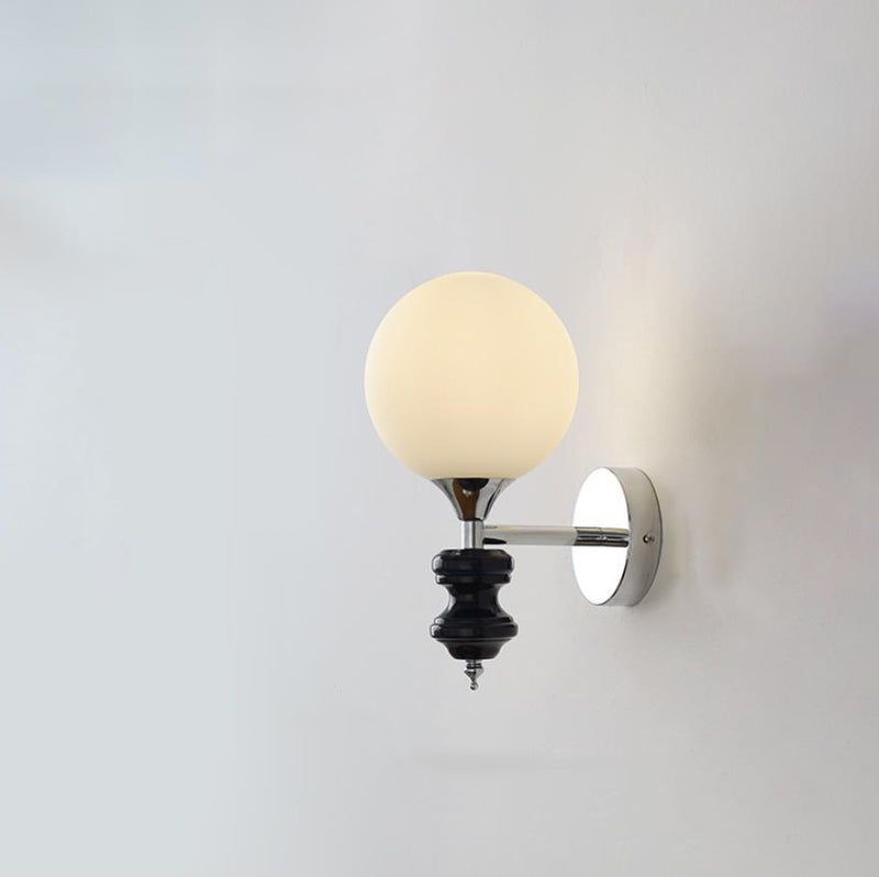 Zeitgenössische Einfachheit Magic Bean Eisen Silber Finish Rahmen 1-Licht Wandleuchte für Wohnzimmer 