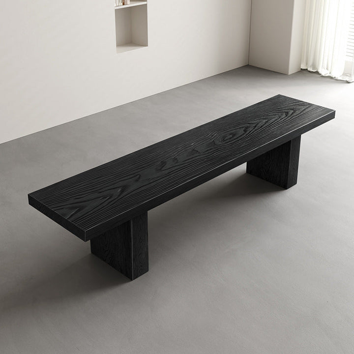 Moderne minimalistische rechteckige Bank aus Kiefernholz für das Wohnzimmer 