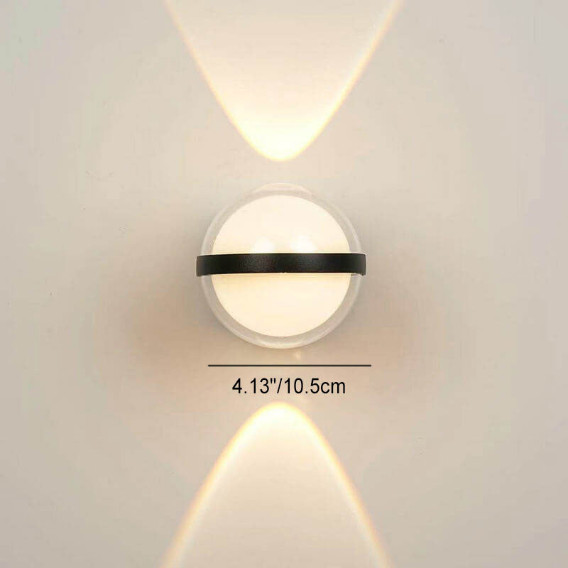 Contemporary Creative Waterproof Round Ball Square Aluminum PC LED Wall Sconce Lamp For Outdoor