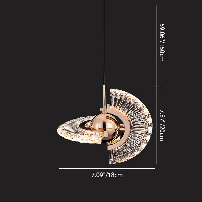 Lustre LED contemporain de luxe avec abat-jour en acrylique rotatif en forme de croix pour salon 