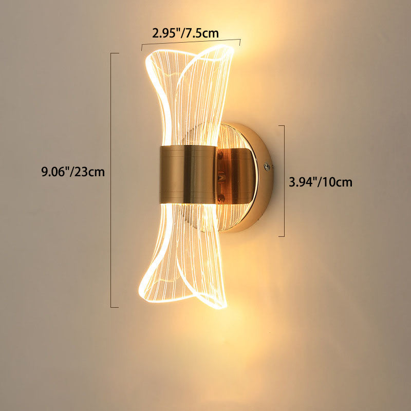 مصباح حائط LED بتصميم بتلة قابلة للطي من الأكريليك والحديد النوردي المعاصر للجانب السرير 