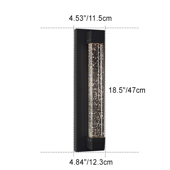 Applique Murale LED Extérieure Moderne Minimaliste Étanche en Aluminium Fer Verre Rectangle Pour Jardin 