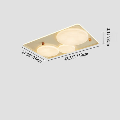 Plafonnier LED en aluminium fer plastique silicone carré rectangulaire rond modern simplicité pour salon 