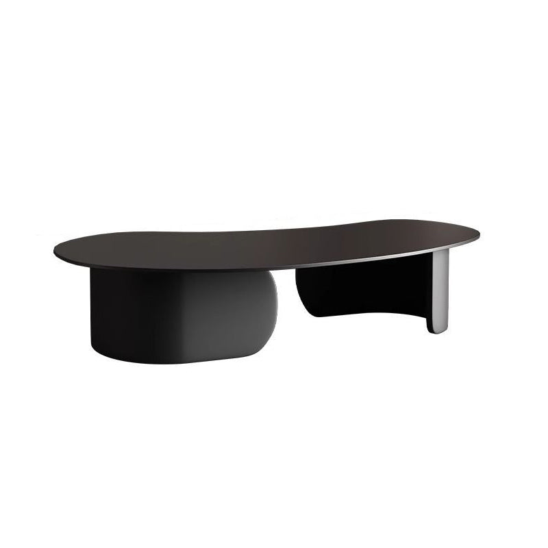 Moderner minimalistischer Cashew-Bogen-Felsplatte Edelstahl-Beistelltisch 1-stufig für Wohnzimmer 