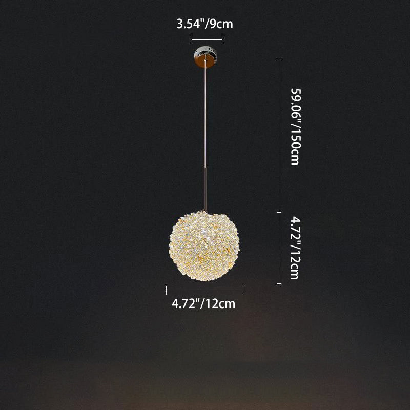 Luminaire suspendu contemporain de luxe avec abat-jour en cristal de litchi pour salon 