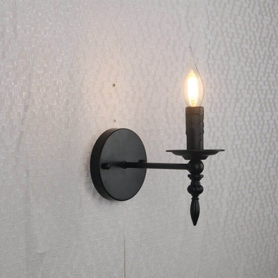 Industrial Creative Minimalist Iron Candle 1-Light Wall Sconce Lamp