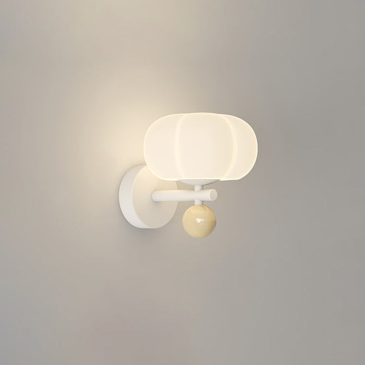 Moderne minimalistische Kürbis Orb PVC Eisen LED Wandleuchte Lampe für Schlafzimmer 