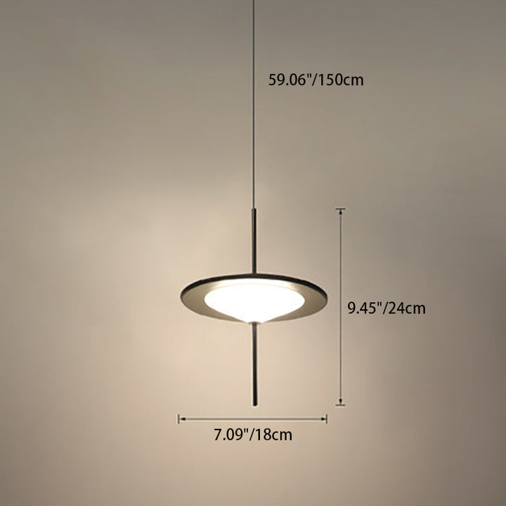 Lustre à LED contemporain nordique en acrylique avec abat-jour en forme de soucoupe volante pour salon 